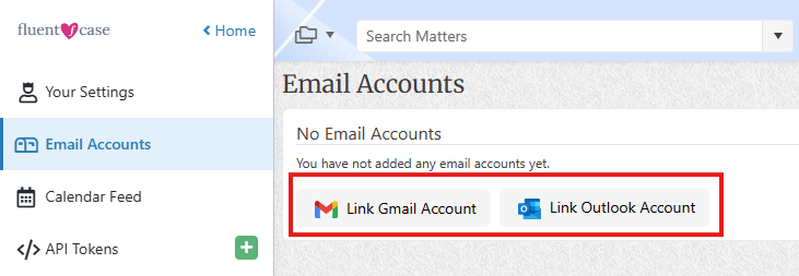 Link Gmail Account Button