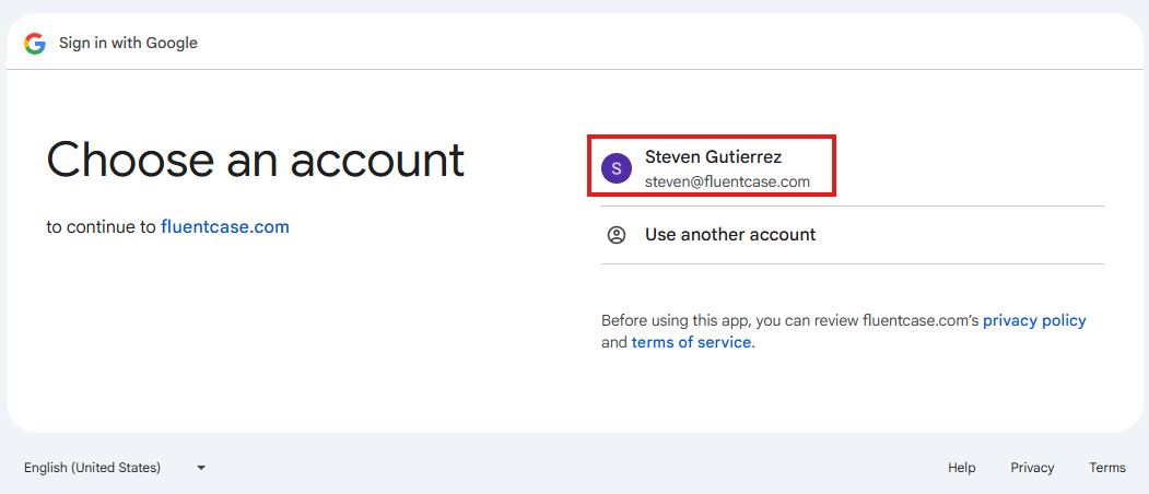 Select Your Account