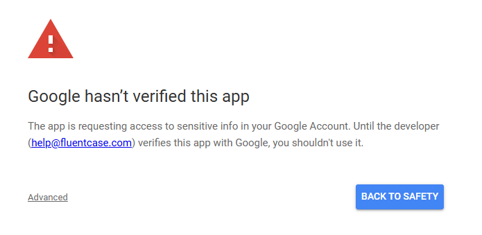 Google Warning